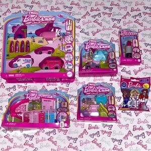 Barbie Mini Land Doll Playset With House & Vehicles..